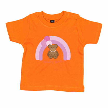 Baby Girl Personalised Teddy Bear Baby/Toddler T-Shirt - Image 5