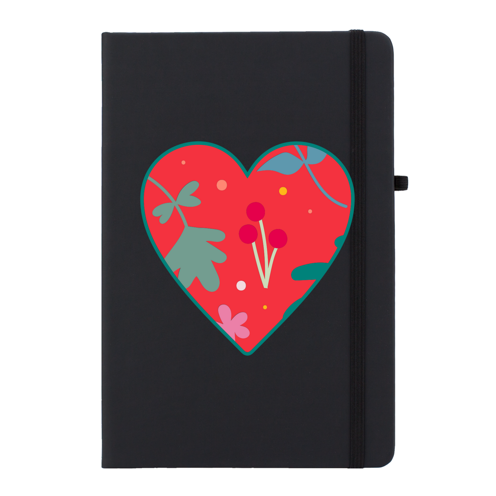 Floral Heart Personalised Soft Feel Notebook - Image 3