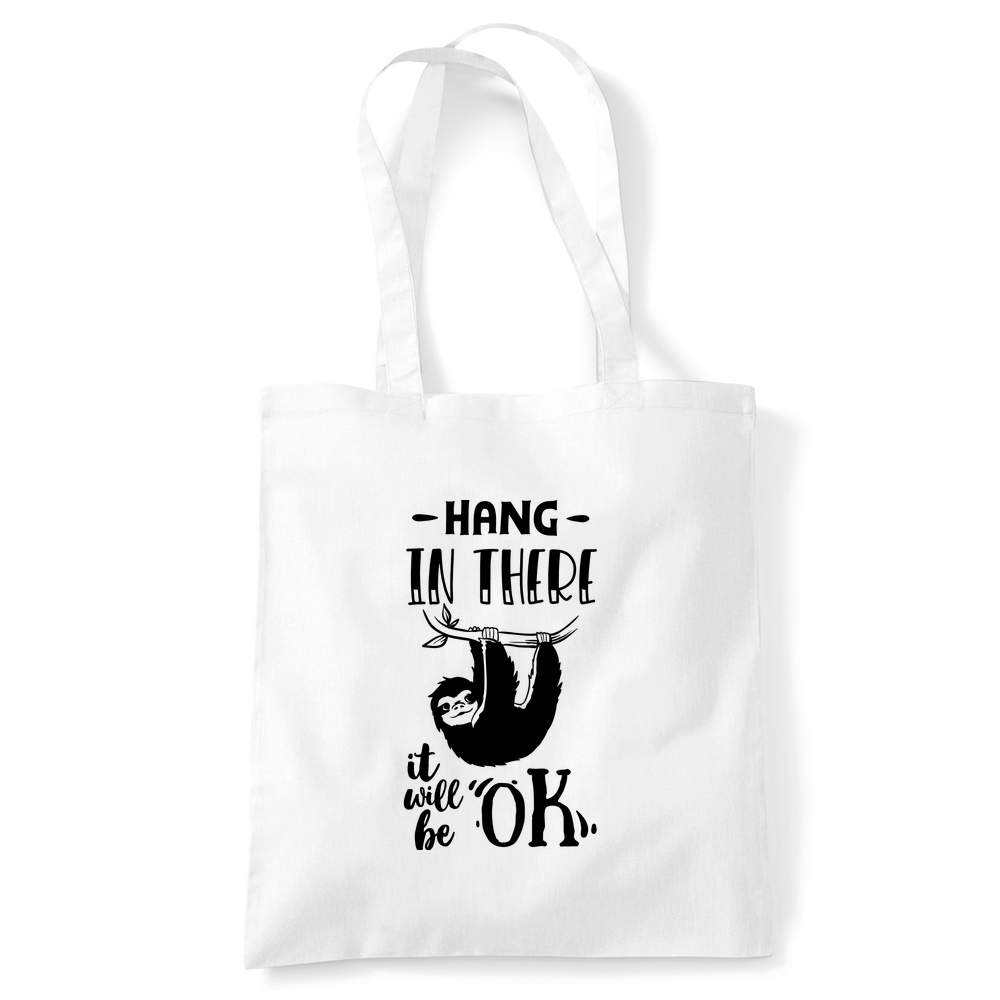 Hang In There Sloth Tote Bag - Image 2