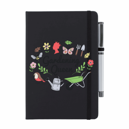 Gardening Queen Personalised Notebook with Pen - Image 3