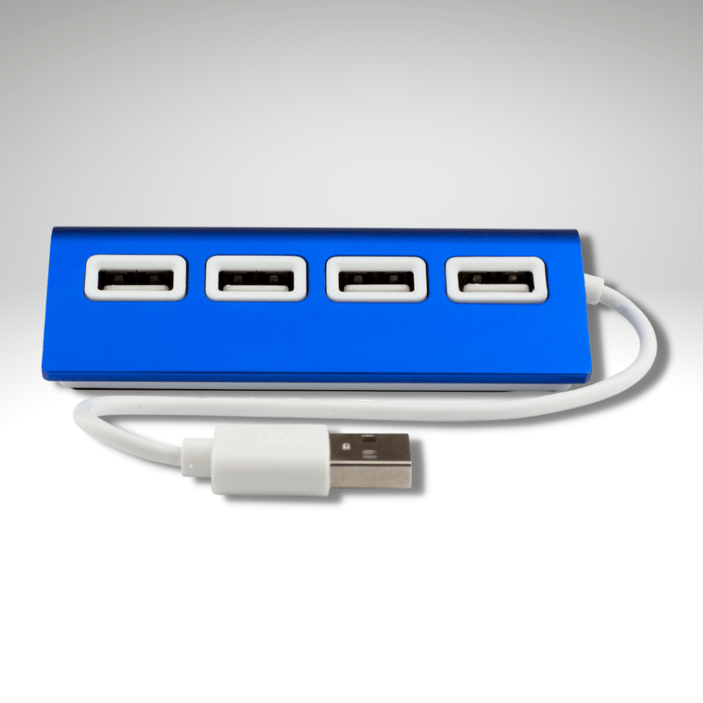 Blue 4 Ports Personalised USB ICE Personalised Gifts