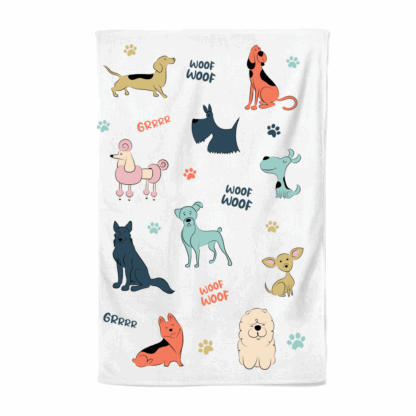 Dogs Personalised Tea Towel