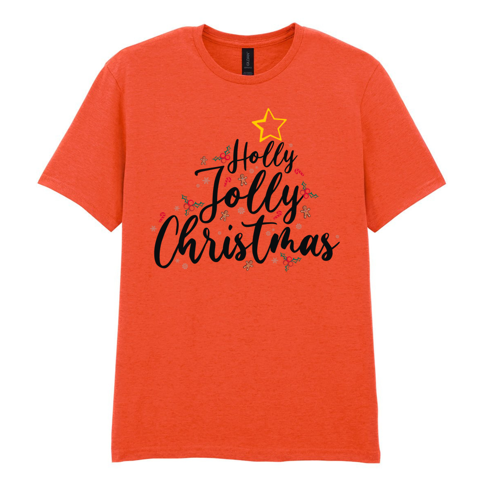 Holly Jolly Christmas Cotton T-Shirt - Image 30