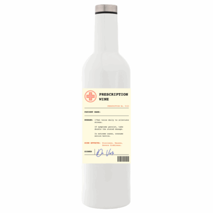 Prescription Wine Personalised Metal Bottle Flask - Image 3