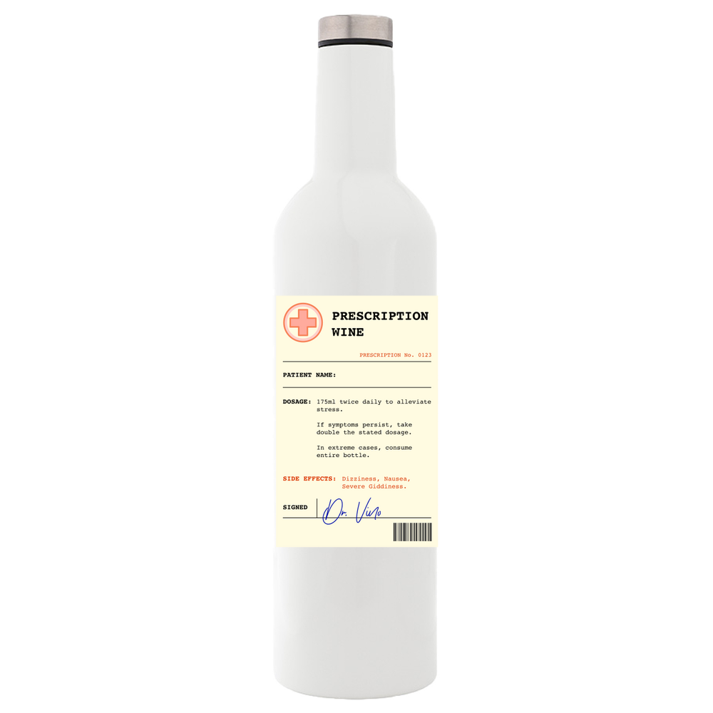 Prescription Wine Personalised Metal Bottle Flask - Image 3