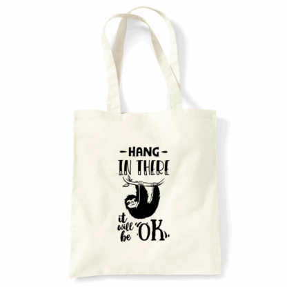 Hang In There Sloth Tote Bag - Image 14