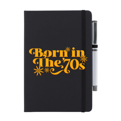 Born in The 70s Personalised Notebook with Pen