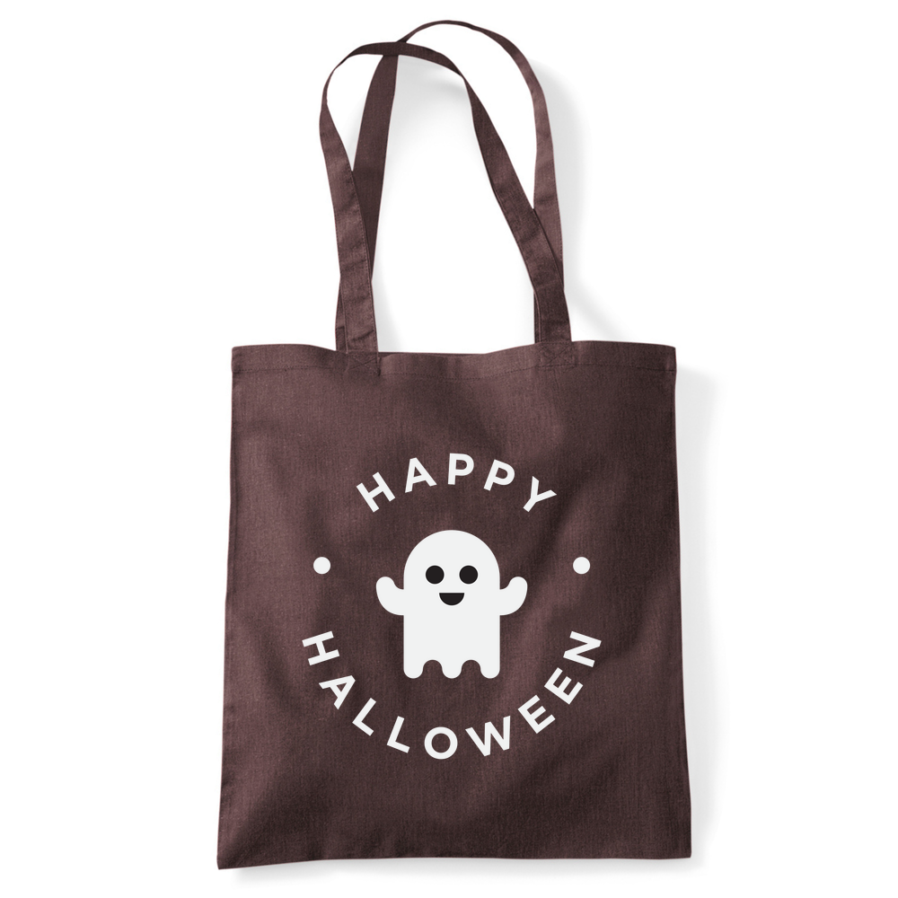 Happy Halloween Ghost Personalised Cotton Tote Bag - Image 49