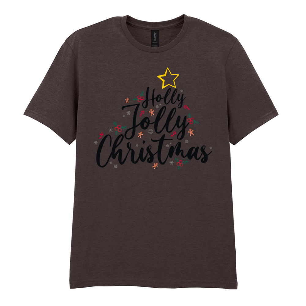 Holly Jolly Christmas Cotton T-Shirt - Image 42