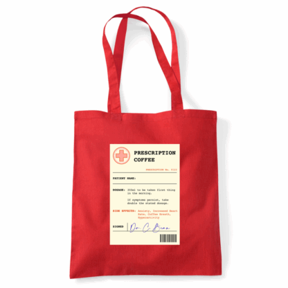 Coffee Prescription Personalised Tote Bag - Image 32
