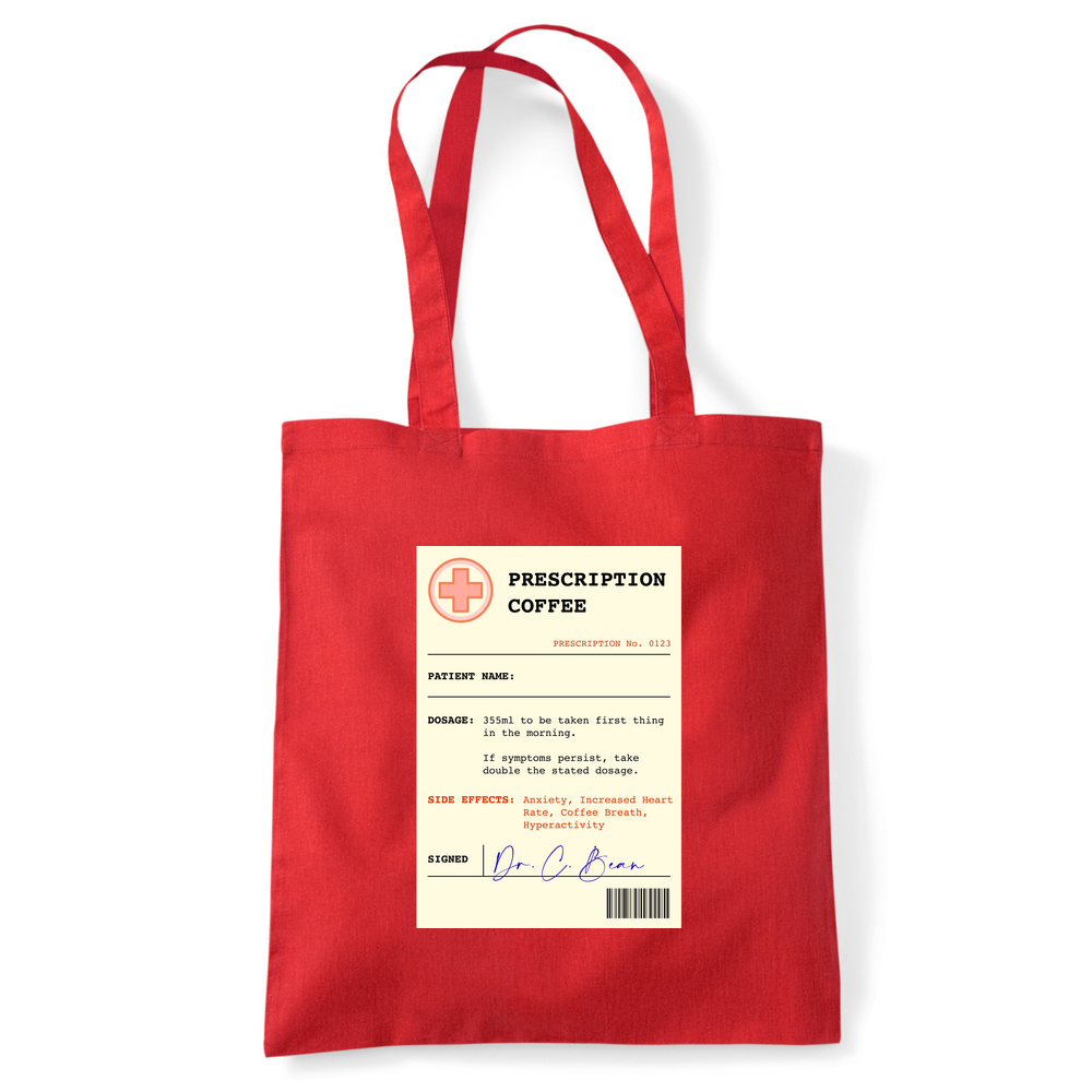 Coffee Prescription Personalised Tote Bag - Image 32