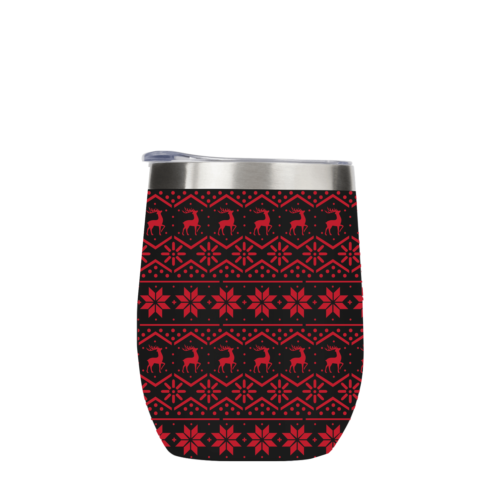 Christmas Fairisle Metal Drinks Tumbler - Image 3