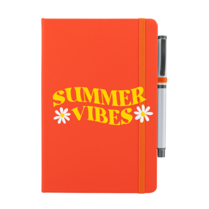 Summer Vibes Personalised Notebook with Pen - Image 2