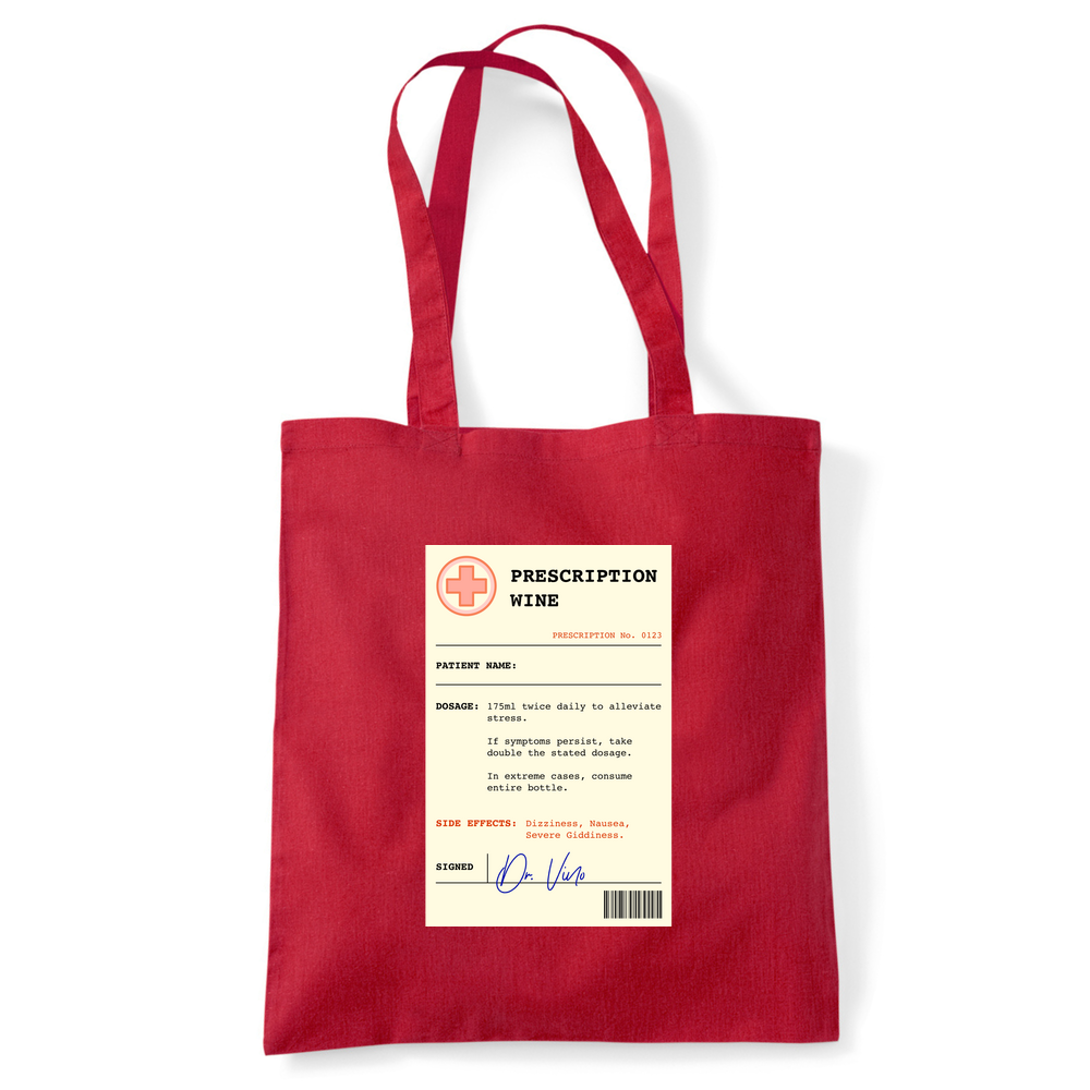 Wine Prescription Personalised Tote Bag - Image 12