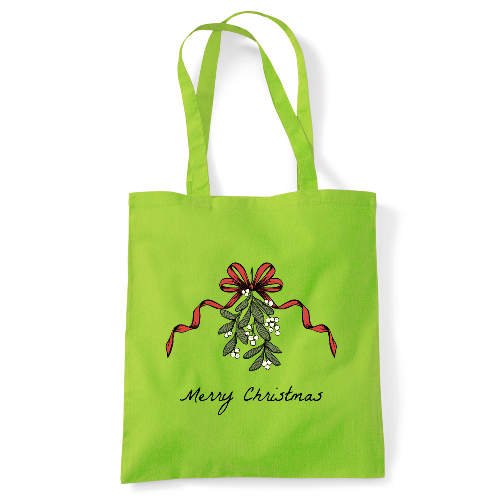Merry Christmas Mistletoe Tote Bag - Image 37