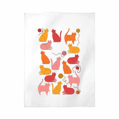 Cats Personalised Tea Towel