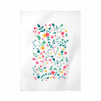 Floral Personalised Tea Towel