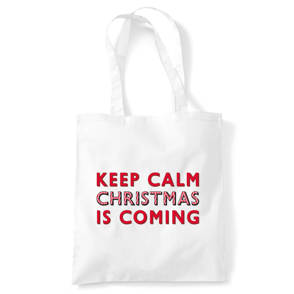 Keep Calm Christmas Is Coming Tote Bag - Image 2