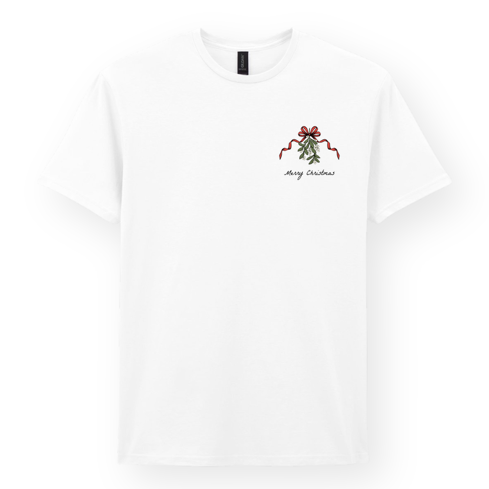 Merry Christmas Mistletoe Cotton T-Shirt - Image 2