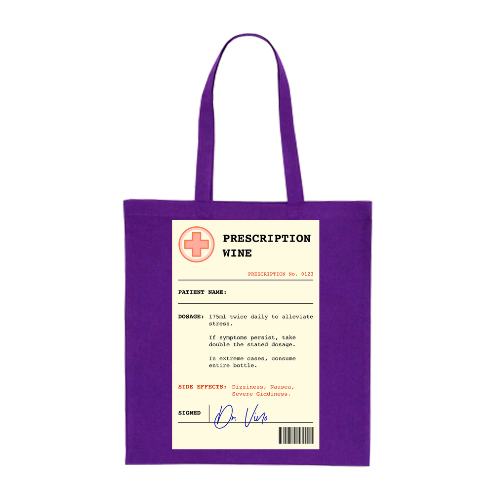 Wine Prescription Personalised Tote Bag - Image 11