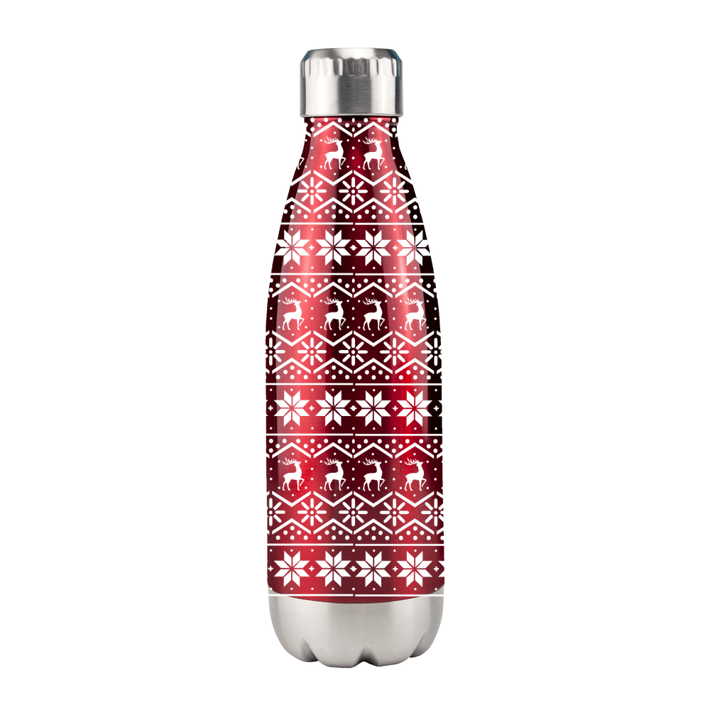 Christmas Fairisle Pattern Metal Bottle - Image 2