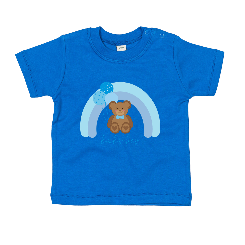 Baby Boy Personalised Teddy Bear Baby/Toddler T-Shirt - Image 5