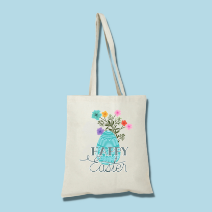 Personalised Blue Easter Hunt Tote Bag