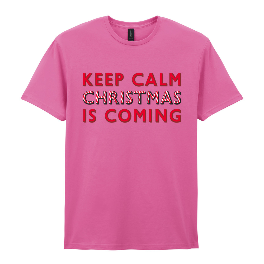 Keep Calm Christmas Is Coming Cotton T-Shirt - Image 12