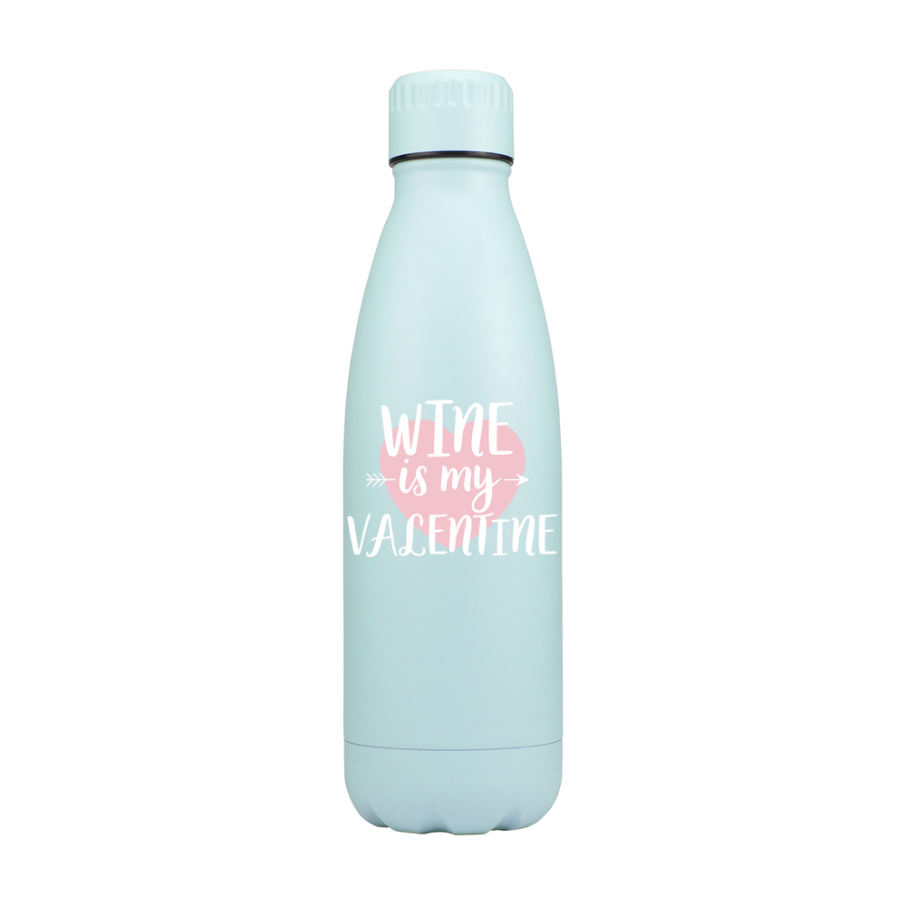 Wine is my Valentine Personalised Metal Bottle - Image 5