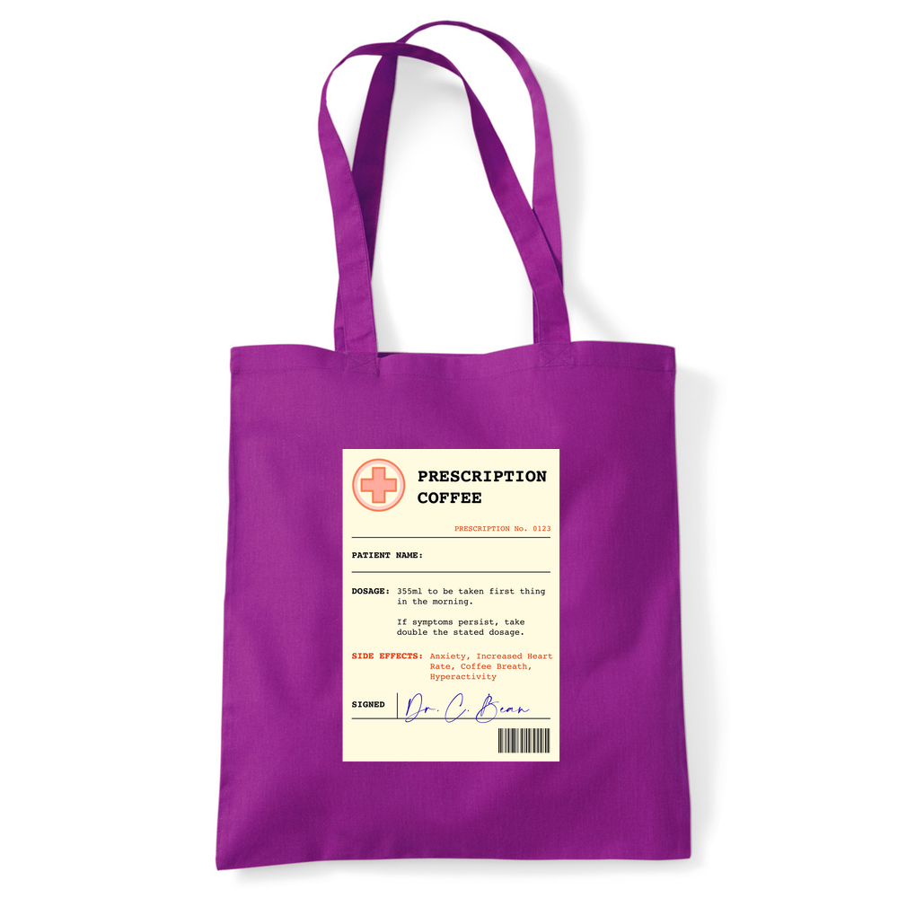 Coffee Prescription Personalised Tote Bag - Image 24