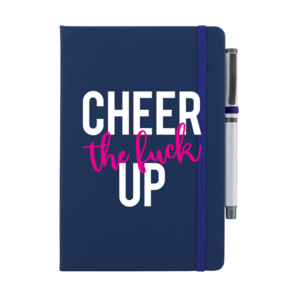 Cheer The F*ck Up Personalised Notebook with Pen - Image 3