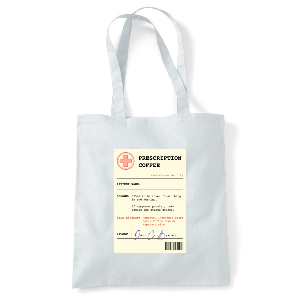 Coffee Prescription Personalised Tote Bag - Image 45