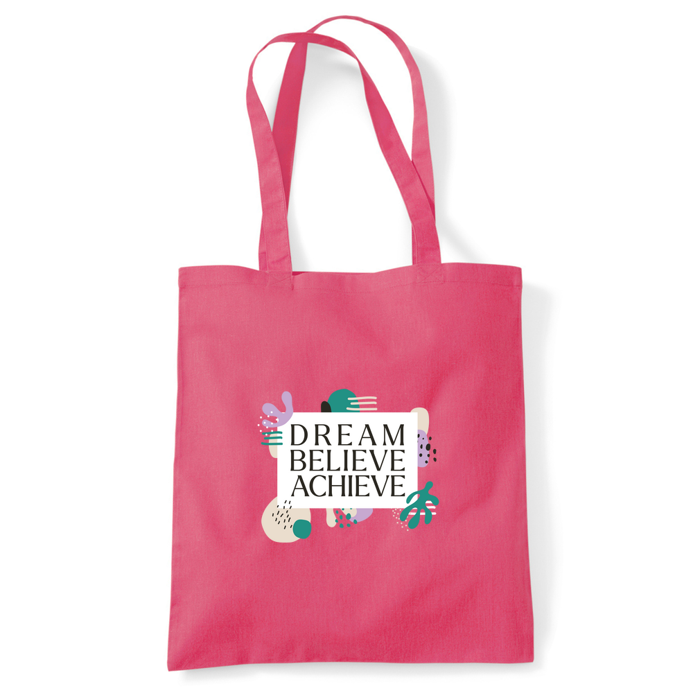 Dream Believe Achieve Tote Bag - Image 29