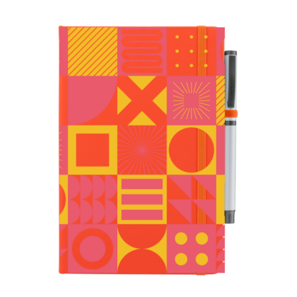 Square Patterns Notebook with Pen - Image 12
