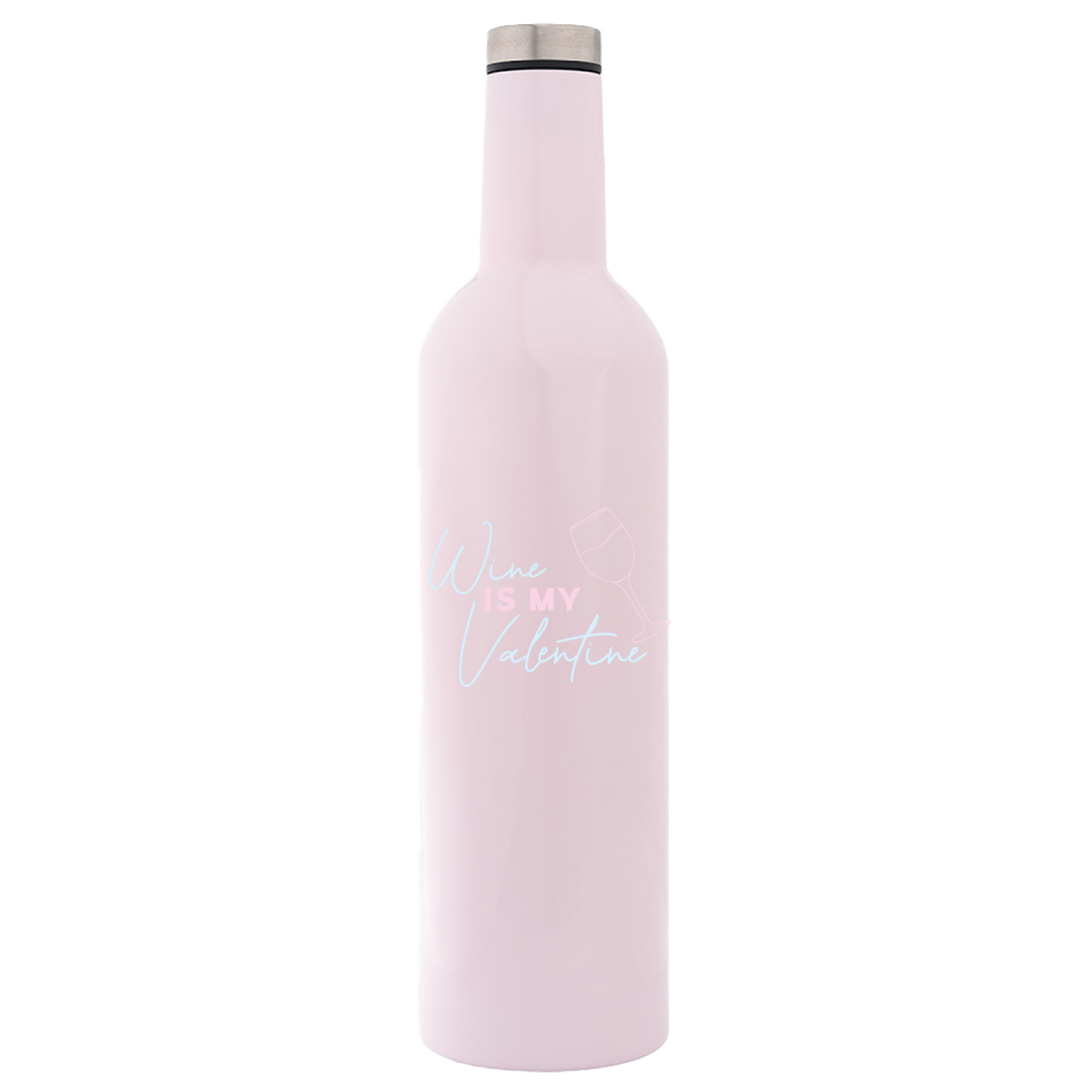 Wine Is My Valentine Flask Bottle - Image 3