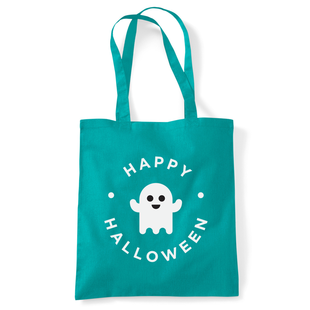Happy Halloween Ghost Personalised Cotton Tote Bag - Image 43