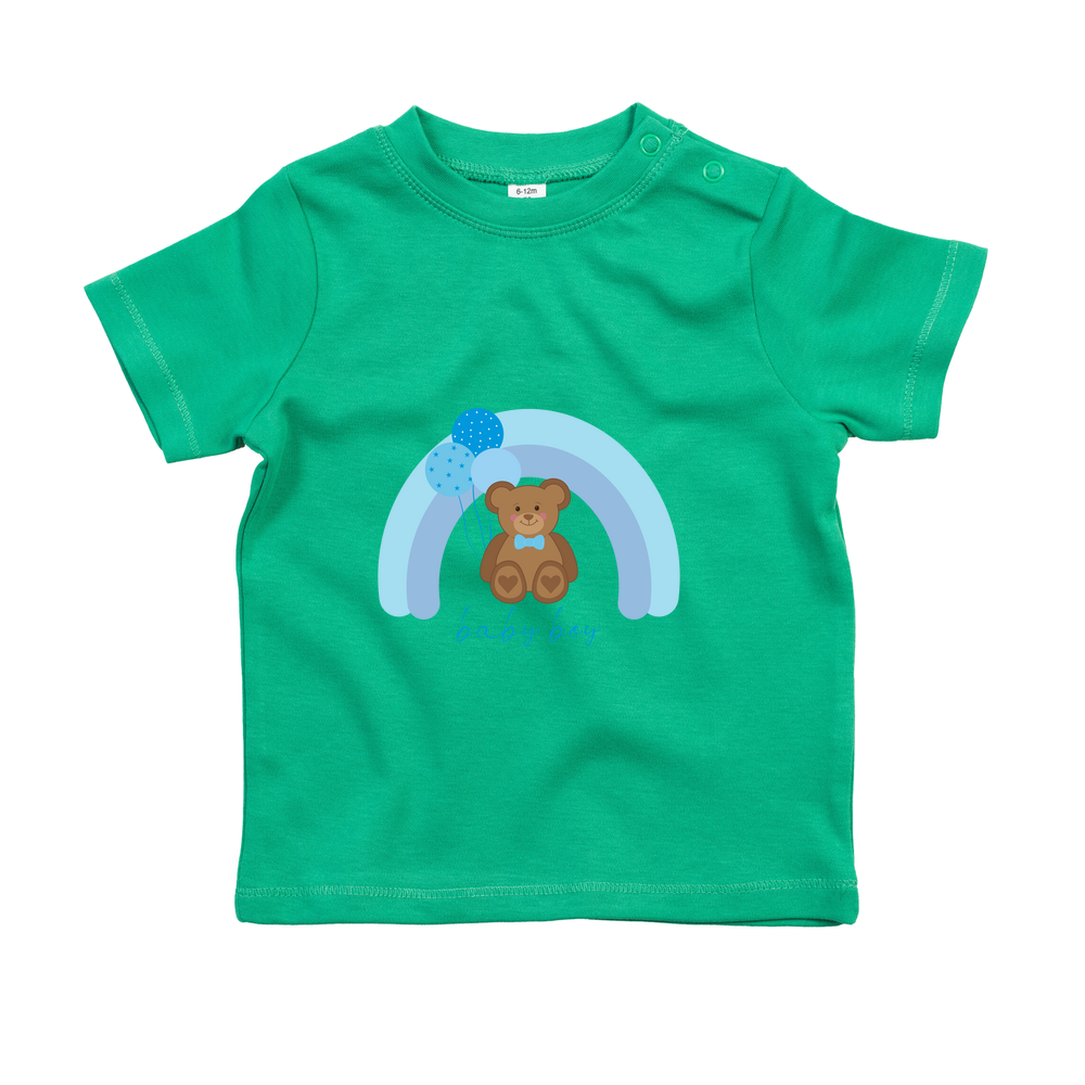 Baby Boy Personalised Teddy Bear Baby/Toddler T-Shirt - Image 8
