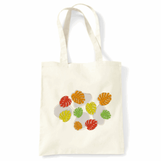 Autumn Leaves Personalised Natural Cotton Tote Bag