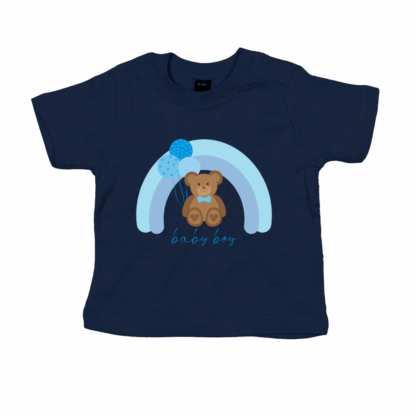 Baby Boy Personalised Teddy Bear Baby/Toddler T-Shirt - Image 9