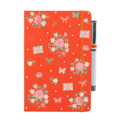 Floral British Personalised Notebook with Pen - Image 7