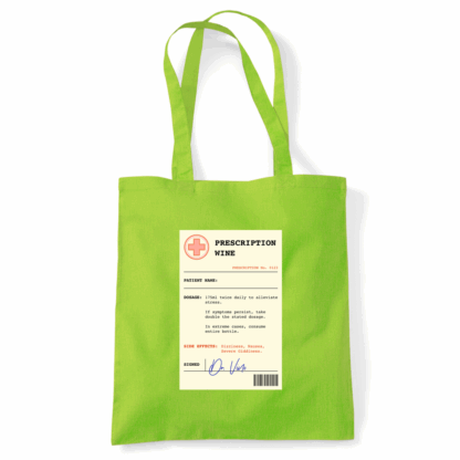 Wine Prescription Personalised Tote Bag - Image 38