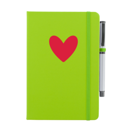 Heart Personalised Notebook with Pen - Image 8
