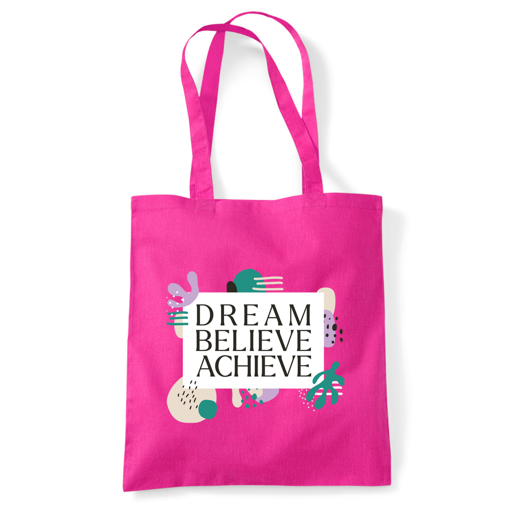 Dream Believe Achieve Tote Bag - Image 26