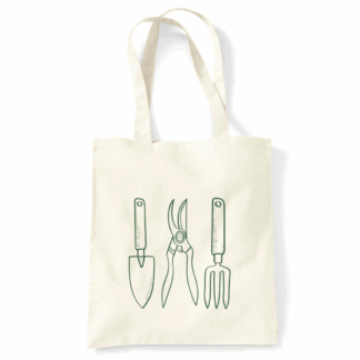 Garden Tools Natural Cotton Tote Bag