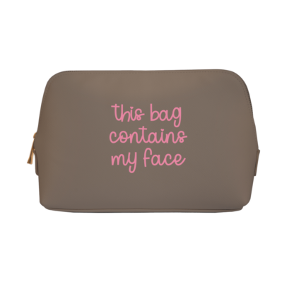 This Bag Contains My Face Leather Look Accessory Bag - Image 7