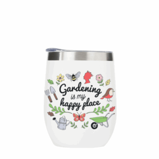 Gardening is my Happy Place Metal Drinks Tumbler