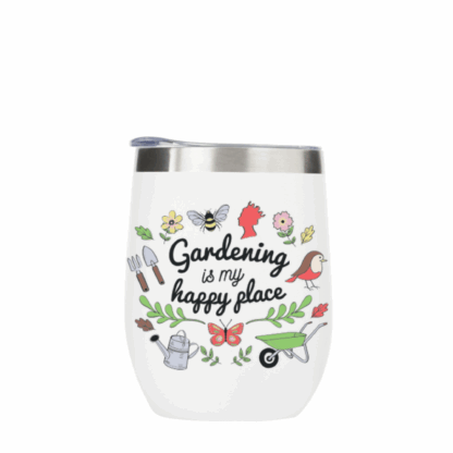 Gardening is my Happy Place Metal Drinks Tumbler