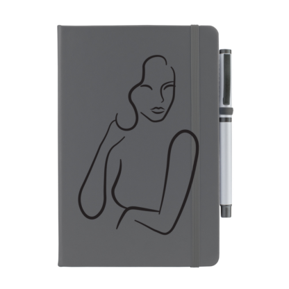 Lady Outlined Personalised Notebook with Pen - Image 10