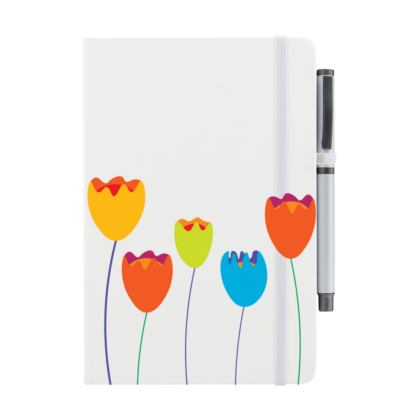 Flowers Personalised Notebook with Pen - Image 3