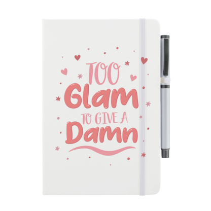 Too Glam To Give A Damn Personalised Notebook with Pen - Image 3